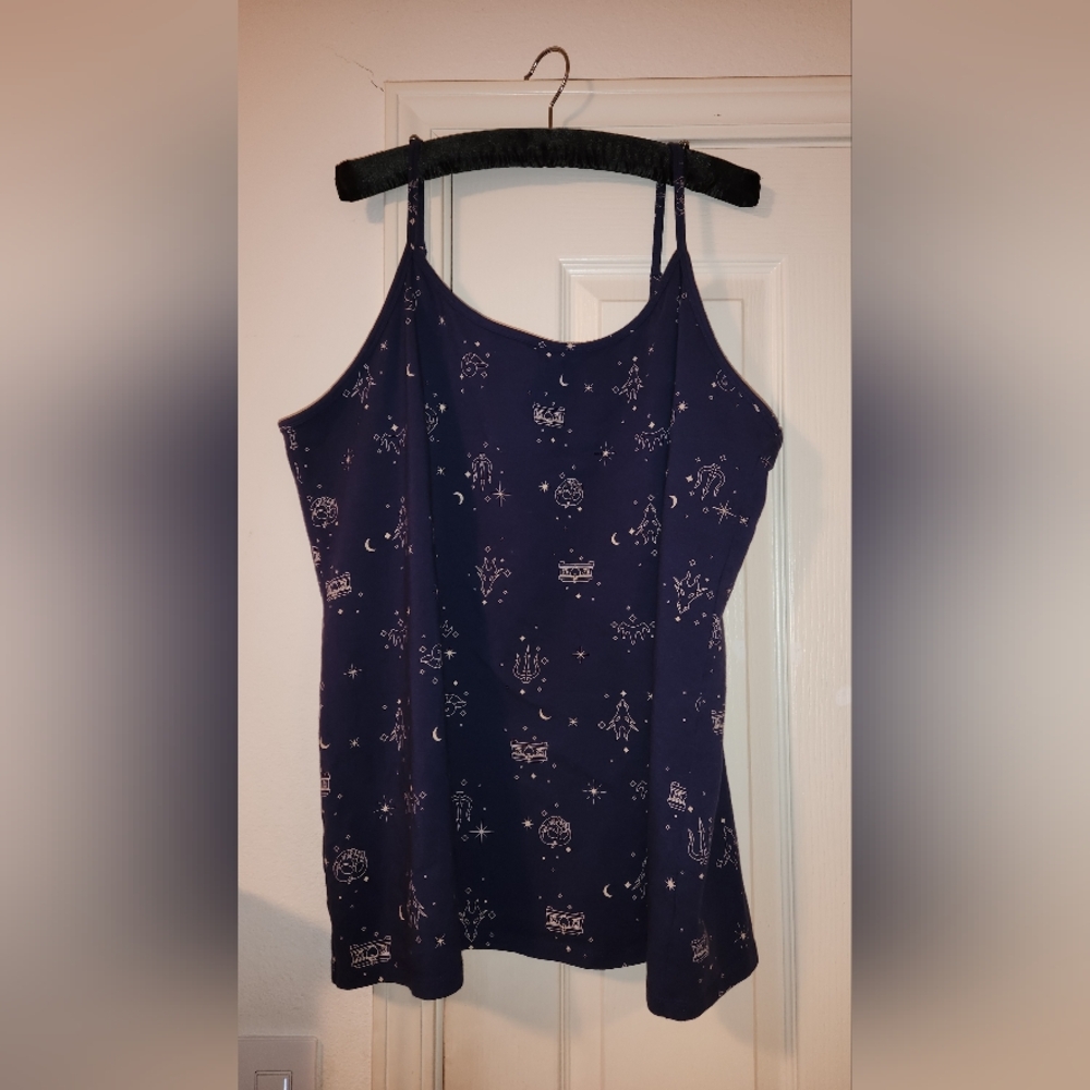Torrid Disney Women's Dark Blue/Navy Celestial Villains Sleep Cami Top Size 4